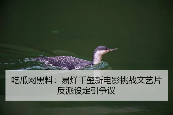 吃瓜网黑料：易烊千玺新电影挑战文艺片反派设定引争议